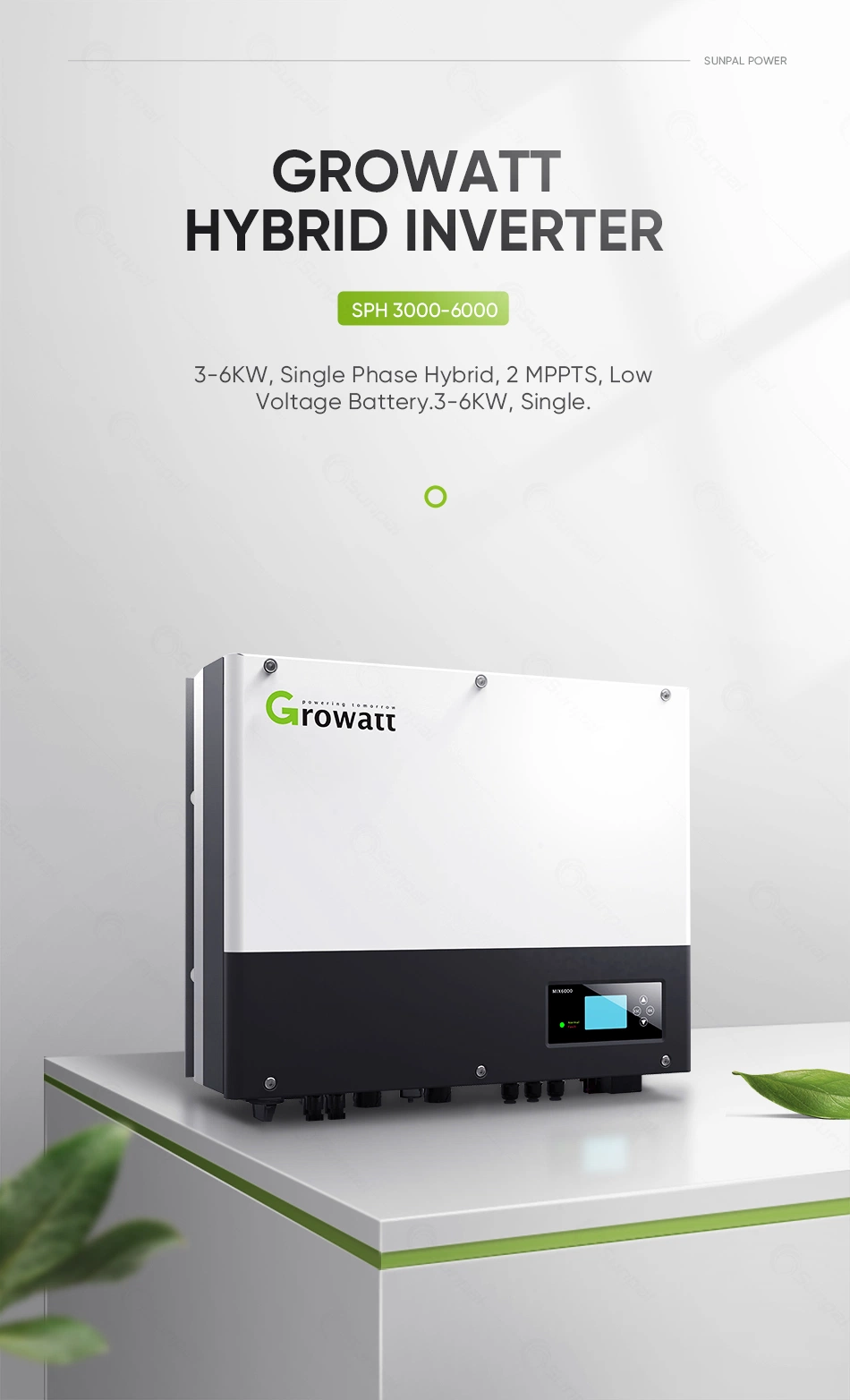 Growatt SPF 5000 Hybrid Solar Inverter 3000W 3KW 4KVA 5KW 8KW 10 KW 48V 3 Phase Pure Sine Inverters